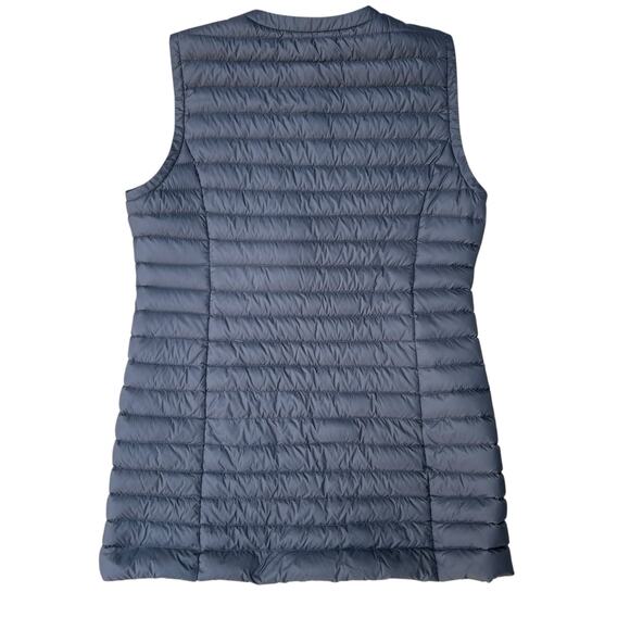 Louis Castel Golf Down Filler Puffer Vest Sz M Gray Lightweight Snap Close Tunic - Picture 2 of 14